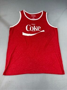 Coca Cola Kids Red Tank Top with White Trim & 'Enjoy Coke' Graphic